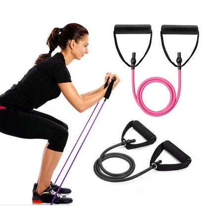 5 Levels Resistance Hot Yoga Pull Rope Bands Handles Elastic Sports Bodybuild Home Gym Workouts Muscle Training Rubber Tube Band E4U