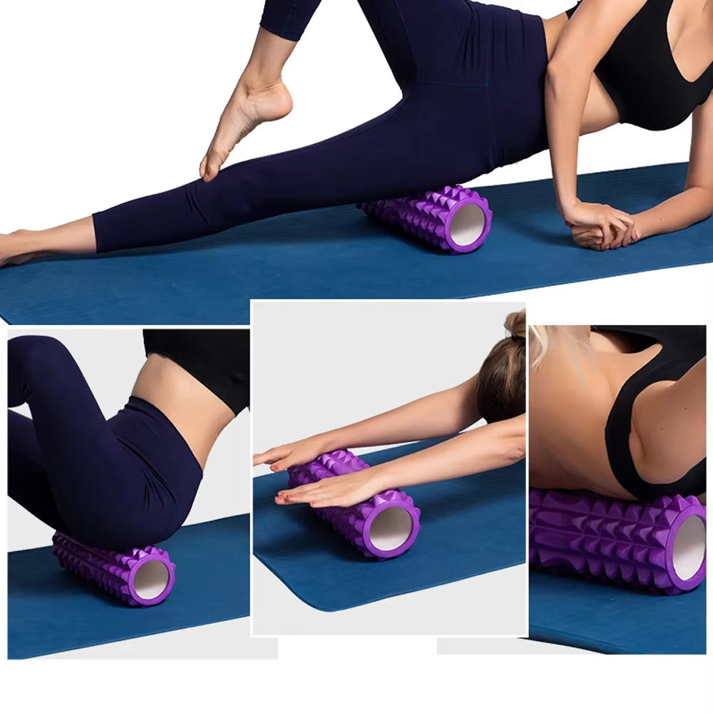 30Cm Yoga Column Foam Fitness Muscle Training Pilates Sports Massage Foam Roller Grid Trigger Point Therapy Home Gym Exercise E4U