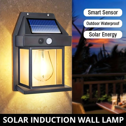 Outdoor Solar Tungsten Wall Light with Motion Sensor IP65 Waterproof LED Safety Light for Patio Outdoor Deck Porch Barn Garage E4U