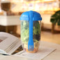 Portable Salad Cup with Fork and Lid Convenient Breakfast Shaker Bottles for Girls and Students Fruit Fat Loss Cup E4U