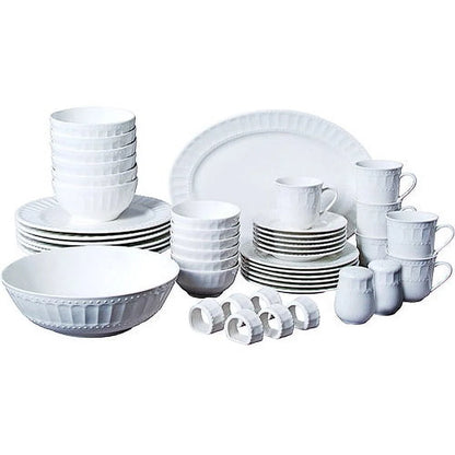 Regalia 46-Piece Dinnerware and Serve Ware Set, Service for 6 E4U