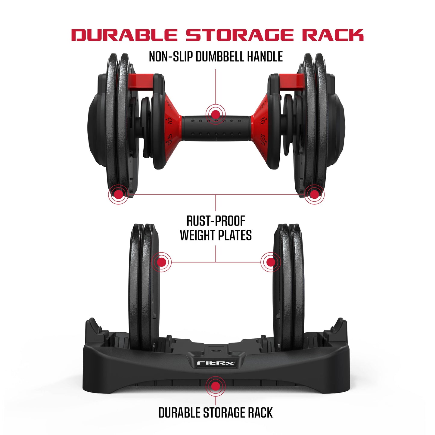 Smartbell, 25Lbs. Quick-Select 9 in 1 Adjustable Dumbbell for Home Gym, 5-25Lbs. Weight in 2.5Lbs Increments E4U