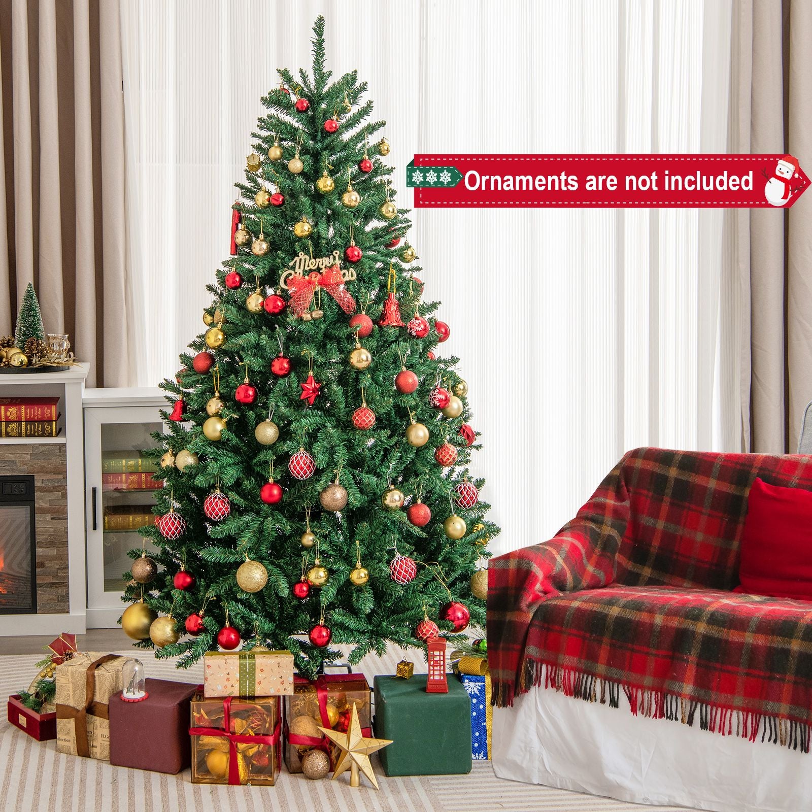 180/225Cm Artificial Christmas Tree with PVC Branch Tips