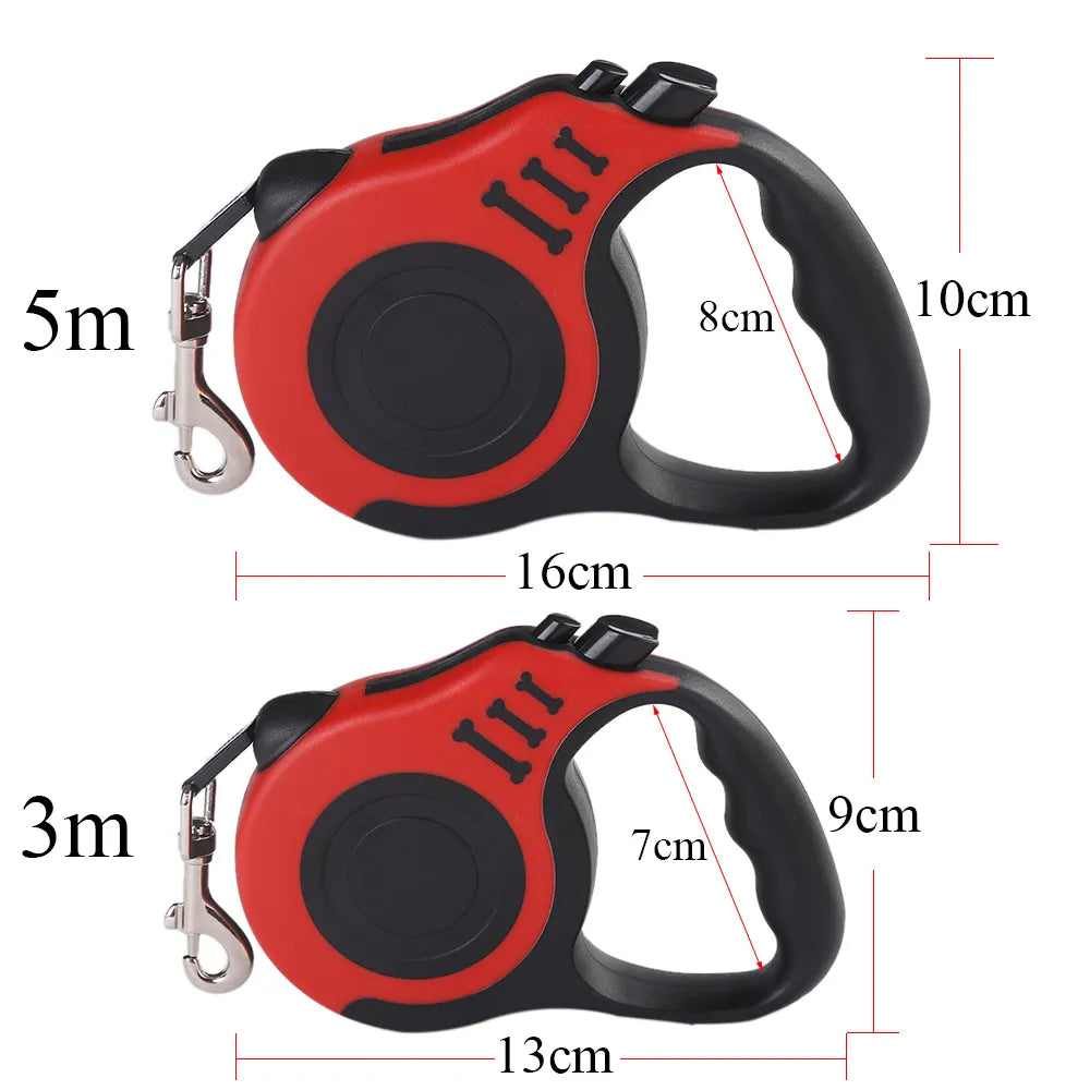 3M 5M Dog Leash for Small Dogs Cat Automatic Retractable Durable Nylon Lead Puppy Outdoor Travel Walking Hiking Traction Rope E4U