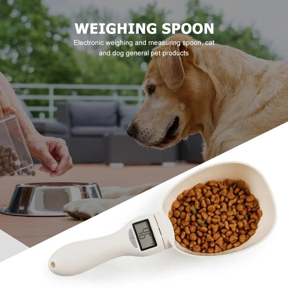 Pet Food Measuring Scoop Electronic Dog Cat Food Measuring Cup Digital Spoon Scale Kitchen Food Scale with LED Display E4U