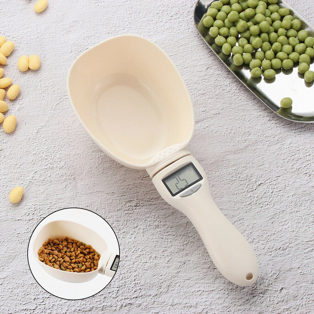 Pet Food Measuring Scoop Electronic Dog Cat Food Measuring Cup Digital Spoon Scale Kitchen Food Scale with LED Display E4U