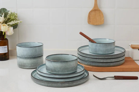 Azal Stoneware Dinnerware Sets, Dish Set E4U