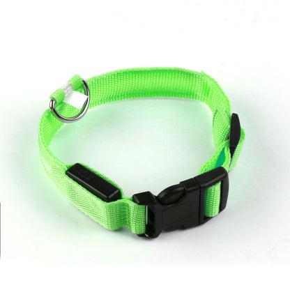 USB Rechargeable LED Pet Dog Collar Flashing Luminous Safety Light up Nylon UK E4U