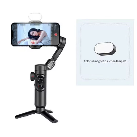 AOCHUAN 3-Axis Handheld Gimbal Stabilizer for Smartphone with Fill Light for Iphone Android Face Tracking Tiktok Vlog Smart XE E4U