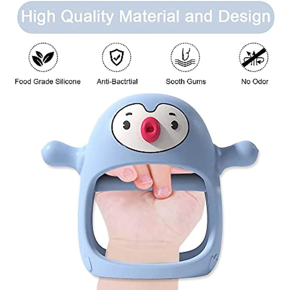 Never Drop Silicone Teething Toys for Babies,Infant Hand Teether Pacifiers Breastfeeding Babies, Teethers Toy for New Born E4U