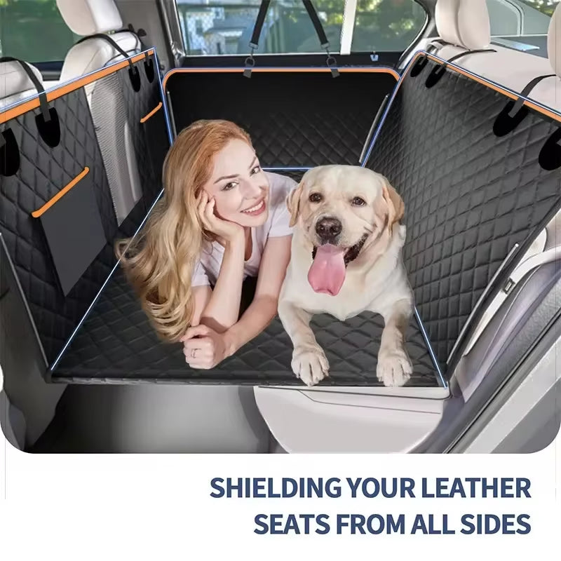 2023 New Design Large Pet Back Seat Extender Car Backseat Protector Hammock Dog Car Seat Cover Hard Bottom for Travel E4U