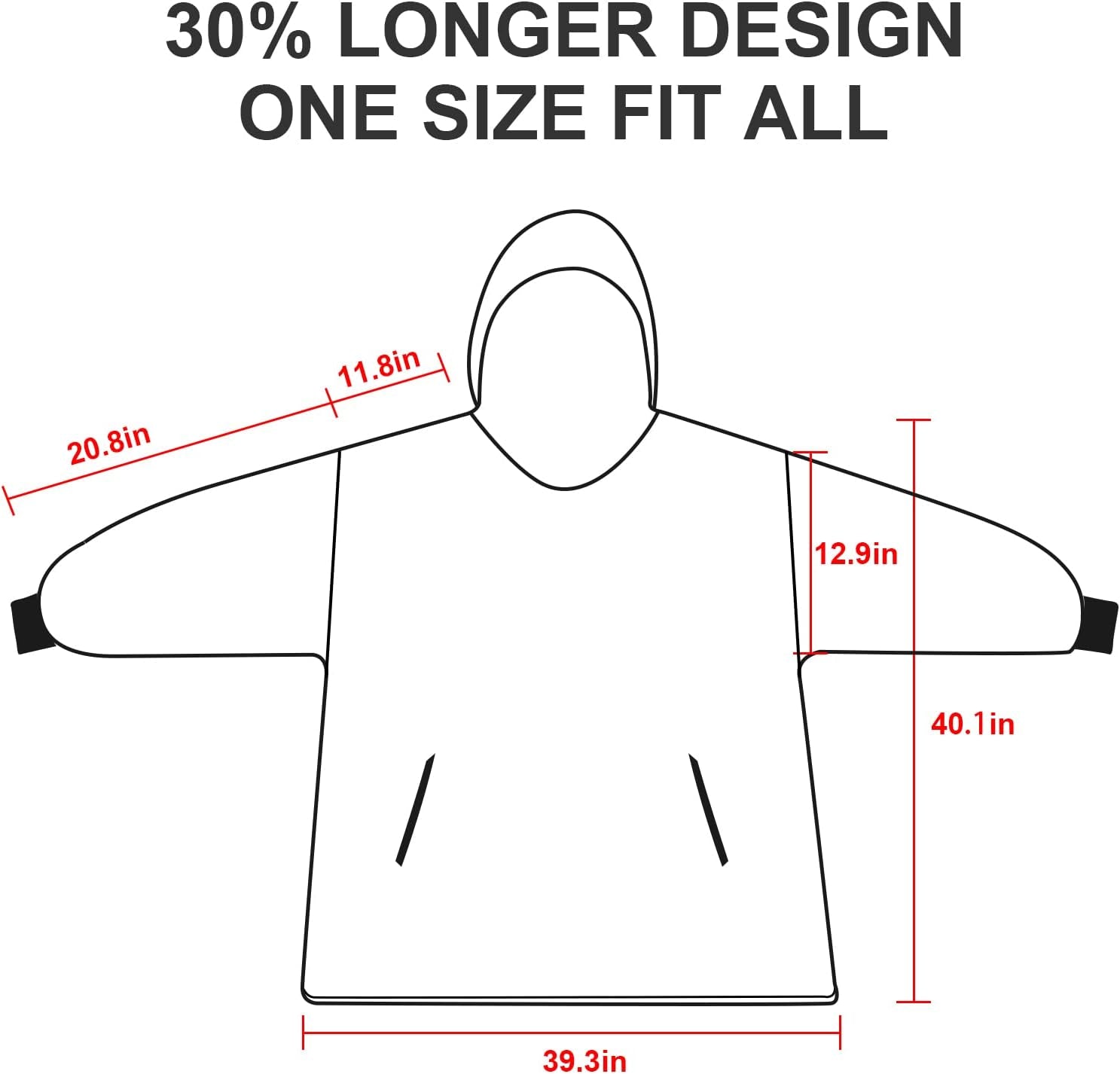 Wearable Blanket Hoodie, Oversized Sherpa Hooded Blanket Sweatshirt, Super Warm and Cozy Hoodie Blanket for Women Men Adults E4U