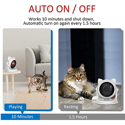 Rechargeable Motion Activated Cat Laser Toy Automatic,Interactive Cat Toys for Indoor Cats/Kittene/Dog,Fast and Slow Mode E4U