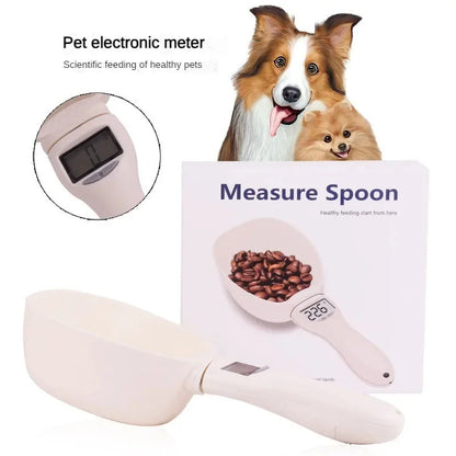 Pet Food Measuring Scoop Electronic Dog Cat Food Measuring Cup Digital Spoon Scale Kitchen Food Scale with LED Display E4U