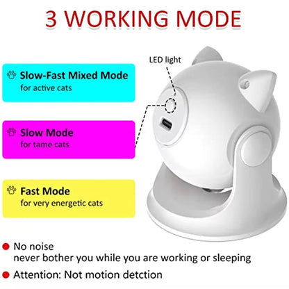 Rechargeable Motion Activated Cat Laser Toy Automatic,Interactive Cat Toys for Indoor Cats/Kittene/Dog,Fast and Slow Mode E4U